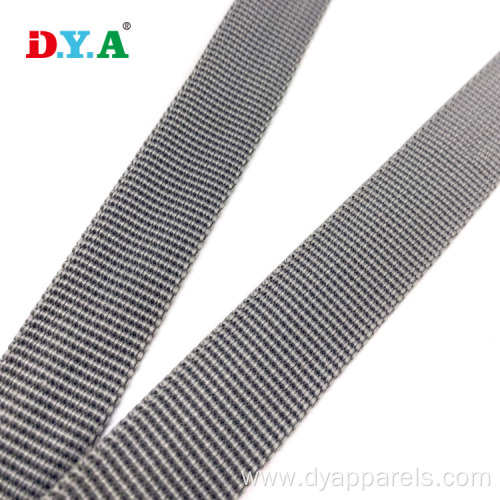 Durable Breathable 25mm Gray PP Polypropylene Webbing